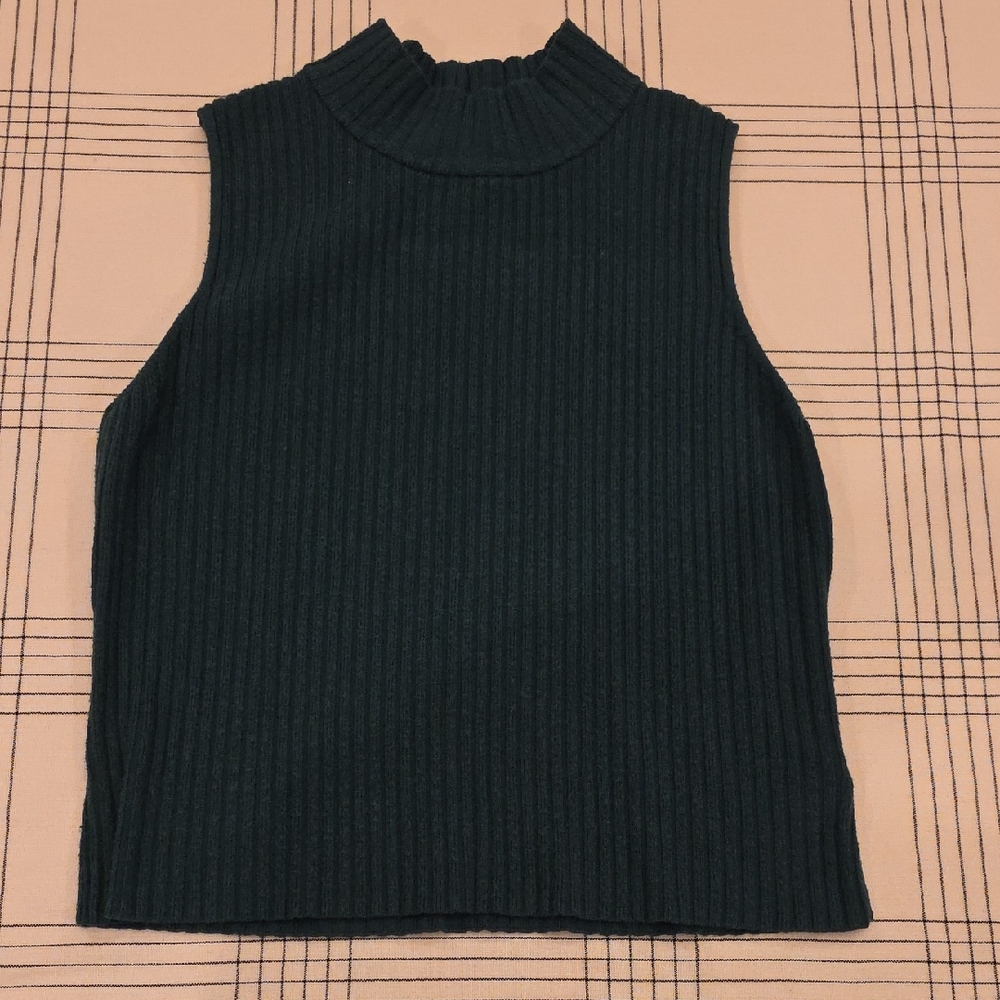 Express Green Ribbed Tank Top
